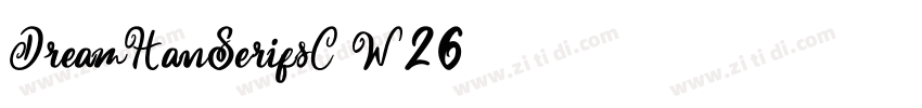 DreamHanSerifsC W26字体转换